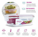 Promoção  Kit 15 Potes Herméticos + 10 Copos Vidro Aruba