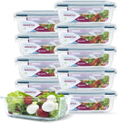 Promoção  Kit 15 Potes Herméticos + 10 Copos Vidro Aruba