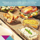 Promoção  Kit 15 Potes Herméticos + 10 Copos Vidro Aruba